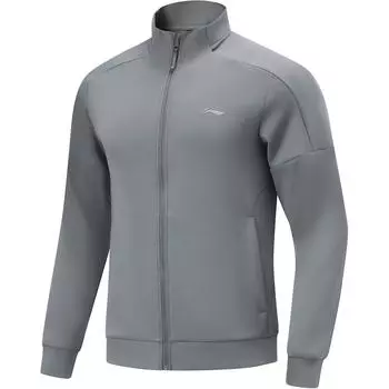 Li-Ning Fitness Series Letter Casual Comfortable Stand Collar Zipper Hoodie Men hoodies Shadow-Gray AWDU129-2 XXL
