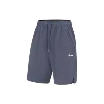 Li Ning Fitness Series Logo Fast Dry Sports Shorts Men Shorts Cold-Sand-Black AKST449-4 S