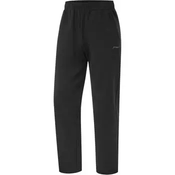 Li Ning Fitness Series модные универсальные удобные теплые спортивные штаны для бега на открытом воздухе со средней талией и завязками на шнурке, прямые штаны из флиса, трикотажные спортивные штаны AKLU551-1 XL