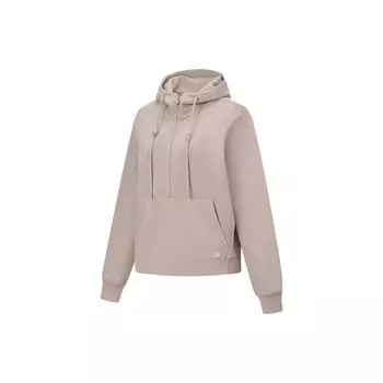 Li Ning Fitness Series однотонный свитер с длинным рукавом и капюшоном трикотажный спортивный свитер женский свитшот First-Love-Pink AWDU866-2 L