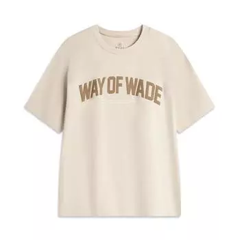 Li-Ning Футболка с коротким рукавом Wade Series Ice Feel Comfortable, влагоотводящая, мужская, цвет овсянка-серый AHSU173-6 M
