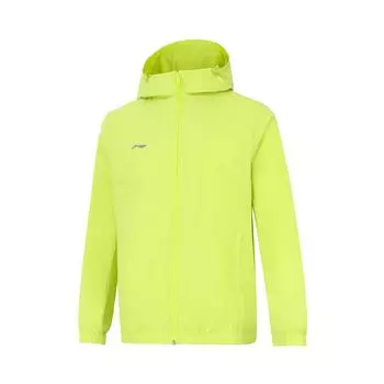 Li Ning Group Purchase Series Logo Реглан Молния С Капюшоном Спортивная Ветровка Мужская Верхняя Одежда Желтый Флуоресцентно-Зеленый AFDU627-5 M