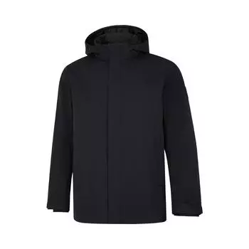 Li Ning Group Purchase Series однотонный кардиган с капюшоном на молнии с длинным рукавом пуховик мужская верхняя одежда черный AYMU291-5 XL