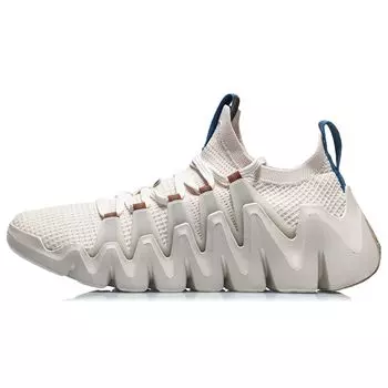 Li Ning Huanci удобные универсальные амортизирующие нескользящие износостойкие дышащие низкие кроссовки для бега мужские кроссовки яичная скорлупа-серый ARKR007-2 39