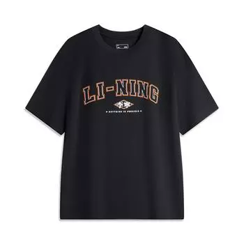 Li-Ning Влагоотводящая спортивная футболка Ice-Cool Comfort, мужские топы, черные AHSU533-1 M
