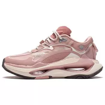 Li Ning Infinity Легкие модные амортизирующие нескользящие износостойкие кроссовки с низким верхом для спорта и повседневной носки женские кроссовки розового цвета AZGS054-3 35