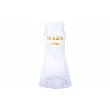 Li Ning International Star Competition Series быстросохнущее дышащее платье без рукавов женские платья белые ASKT024-2 L