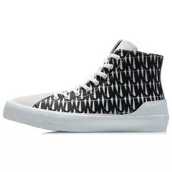 Li Ning Jason Wu X CF противоскользящие прочные высокие кроссовки унисекс кроссовки черные белые AGCR484-4 36