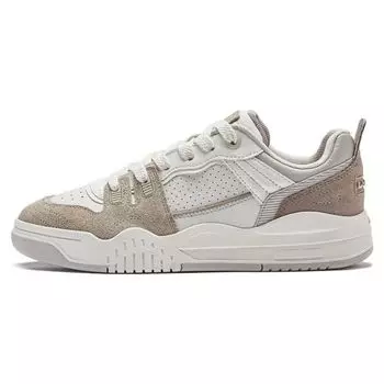 Li Ning Jiang Yue Classic Rebound Shock Absorbation Low-Go Скейтерские туфли женские Скейтерские туфли белые серые коричневые AGCT294-4 37