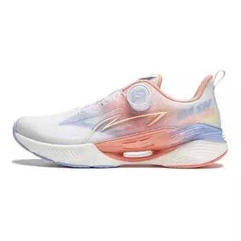 Li Ning Kids Cloud удобные универсальные низкие кроссовки для бега детские кроссовки белые розовые YKFU020-8
