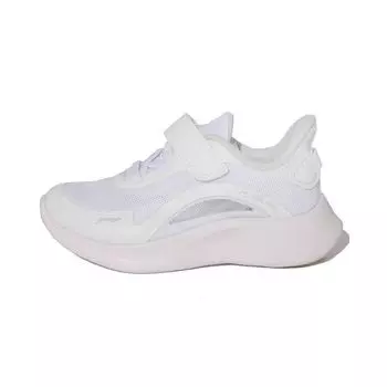 Li Ning Kids нескользящие амортизирующие прочные легкие повседневные туфли детская обувь стандарт-белый YKNS038-3 25