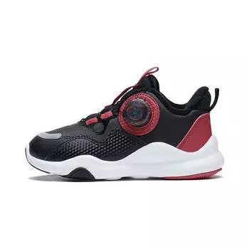 Li Ning Kids Yulei Удобная нескользящая амортизирующая износостойкая повседневная обувь Детская повседневная обувь Черный Красный YKNS098-27 26