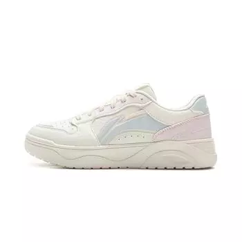 Li Ning Классические модные универсальные молодежные белые кроссовки женские кроссовки розовые синие AGCV180-2 35