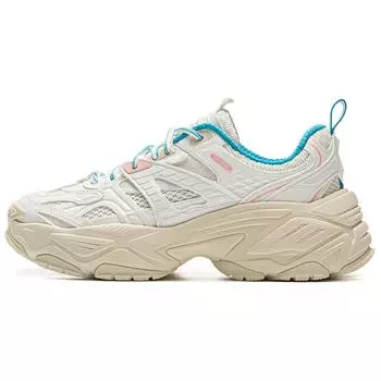 Li Ning Коричневый сахар 2 Универсальные Ретро Толстая подошва Модный тренд Амортизация Нескользящие Износостойкие Поддержка Низкий верх Повседневная обувь AGCV124-1 37