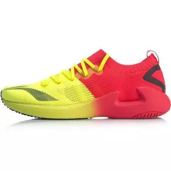 Li-Ning Кроссовки Chasing Wind Speed с противоскользящим покрытием, легкие, с низким верхом, мужские, красные ARBN237-10 41