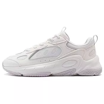 Li-Ning Крыло Ветра Толстая Подошва Высота Увеличивает Износостойкие Амортизирующие Низкие Кроссовки Повседневные Женские Кроссовки Белые AGCT462-1 38
