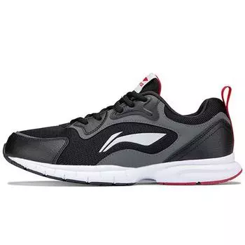Li-Ning Легкие дышащие амортизирующие нескользящие низкие кроссовки унисекс черные белые серые ARBP091-3 40