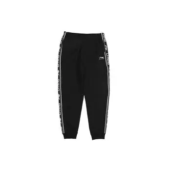 Li-Ning Спортивные штаны Jogger с буквенным принтом, мужские брюки, черные AKLP467-2 XL