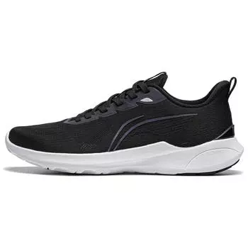 Li-Ning Lightweight Shock Absorbing Durable Low Top Running Shoes Women sneaker Black White ARSU016-4 35