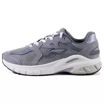 Li Ning Lijun Runner прочные низкие повседневные туфли мужские повседневные туфли серо-белые AZGT011-1 45