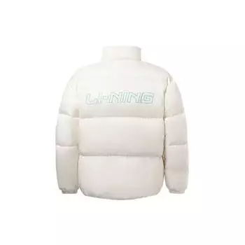 Li Ning Logo Print Loose Windproof Теплая мужская куртка-пуховик Верхняя одежда Белый AYMR053-1 XL