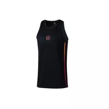 Li-Ning Майка без рукавов с капюшоном и логотипом, мужская, черная AAYT013-1 3XL