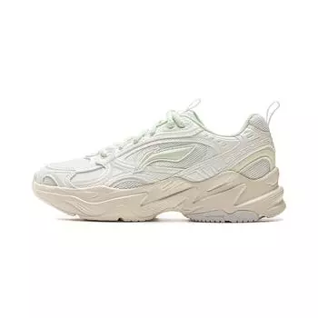 Li Ning Meteor 2K Классические модные универсальные ретро удобные нескользящие износостойкие дышащие низкие папины туфли женские кроссовки Cloud-White AGCV114-1 35