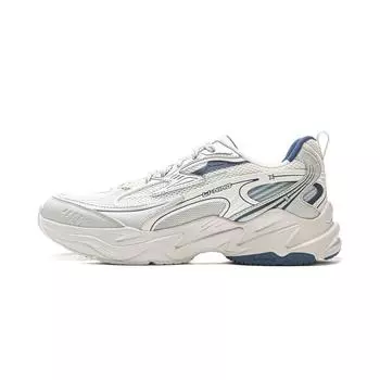Li Ning Meteor Универсальные Ретро Папины Кроссовки Толстая Подошва Увеличение Роста Амортизирующие Нескользящие Износостойкие Поддержка Низкий Верх Повседневная Обувь AGCV357-2 39