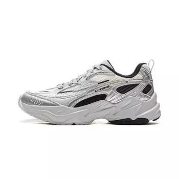 Li Ning Meteor Универсальные Ретро Папины Кроссовки Толстая Подошва Увеличение Роста Амортизация Нескользящие Износостойкие Поддержка Низкий Верх Повседневная Обувь AGCV358-1 35