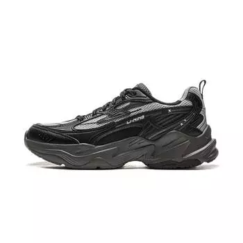 Li-Ning Meteor Versatile Retro Dad Shoes Thick Sole Height Increasing Shock Absorbing Non-Slip Wear-Resistant Support Low-Top Casual Shoes AGCV357-3 39