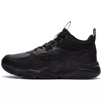 Li-Ning Модные дышащие спортивные повседневные туфли средней высоты женские кроссовки черные AGCR464-1 36