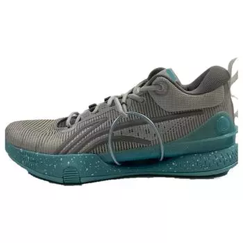 Li-Ning Модные нескользящие дышащие низкие баскетбольные кроссовки унисекс серо-зеленые ABAS015-DN 45