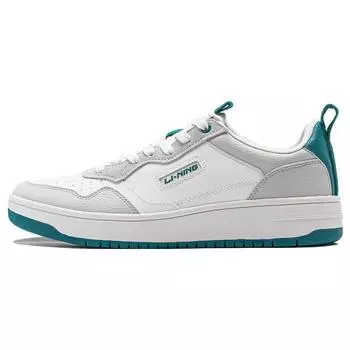 Li-Ning модные универсальные белые кроссовки с толстой подошвой и амортизацией мужские кроссовки облачно-белые антарктическо-серые AGCT471-1 41