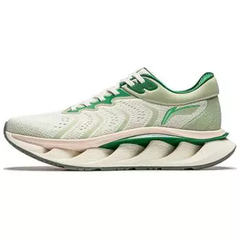 Li Ning модные универсальные модные амортизирующие износостойкие низкие повседневные кроссовки мужские кроссовки белые зеленые AZGU005-5 41