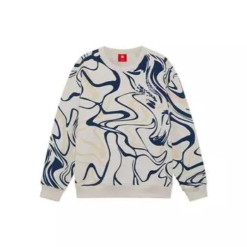 Li-Ning модный музыкальный фестиваль серии забавный принт свободный спортивный пуловер мужские топы Off-White AWDS247-1 S
