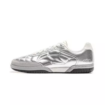 Li Ning Модный тренд Амортизирующие Нескользящие Износостойкие Кеды с низким верхом Унисекс Повседневная обувь Серебристый AZGV165-2 36