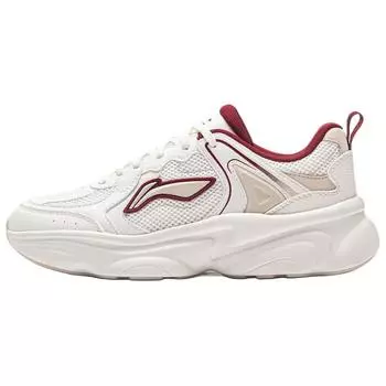 Li Ning Молочный Кокос Простые Удобные Амортизирующие Дышащие С Отскоком Низкие Повседневные Кроссовки Женские кроссовки Облачно-Белый AGCV404-2 35