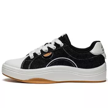Li Ning Молодежные детские спортивные туфли для жизни серии Uncommon Rebound Fashion Classic Скейтерские туфли с низким верхом для детей, черные, белые, YKCT122-3 32