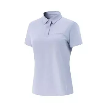 Li-Ning Мягкая и удобная дышащая однотонная рубашка поло женские топы морозно-голубой APLV294-3 S