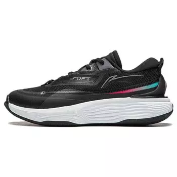 Li-Ning Мягкая теплая ткань ТПУ нескользящая износостойкая низкая повседневная обувь женские кроссовки черные AGLT122-1 35