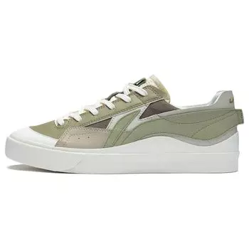 Li Ning Mu Mu удобные универсальные нескользящие износостойкие низкие кроссовки для скейтбординга мужские кроссовки Yew-Green AGCT161-3 43