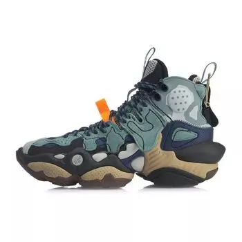 Li-Ning Неделя моды в Нью-Йорке Ace High 2020 — зеленые мужские кроссовки Black Slate AGBP091-4