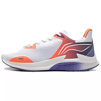 Li-Ning Нескользящие Дышащие Амортизирующие Износостойкие Низкие Кроссовки для Спринта и Бега Женские кроссовки Белые Оранжевые ARMT030-5 37