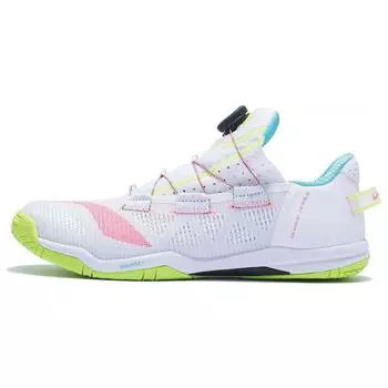Li-Ning Non-Slip Wear-Resistant Shock Absorbing Low-Top Table Tennis Shoes Unisex Shoes White Green Pink APPT003-1 44