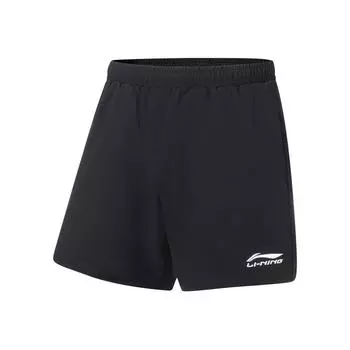 Li Ning новый стиль эластичные дышащие быстросохнущие повседневные удобные профессиональные соревнования тканые спортивные шорты мужские шорты черные AAPR079-3 S