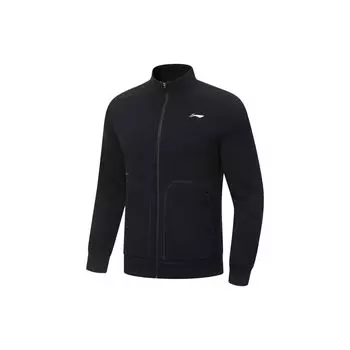 Li-Ning Обычная толстовка с открытым воротником Мужские толстовки Черные AWDT437-1 M