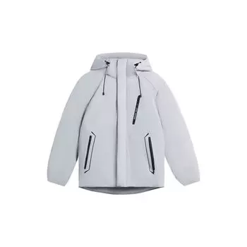 Li Ning однотонная короткая повседневная куртка с капюшоном, мужские куртки, механически-серый AYMS365-2 XXXL