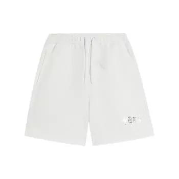 Li Ning Однотонные шорты с текстовым принтом Свободные Повседневные Женские шорты Молочно-белый AKSSA86-4 XXL