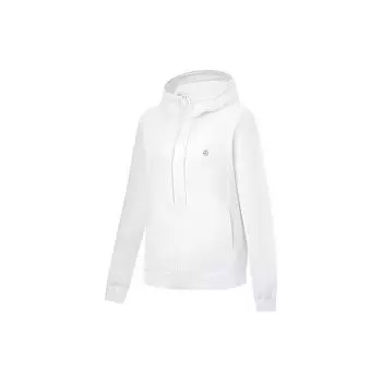 Li Ning однотонный кардиган с капюшоном, толстовка женская, топы белого цвета AWDTB24-3 L