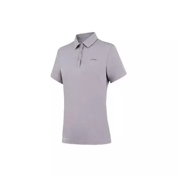 Li Ning однотонный логотип свитер поло рубашка женские топы фиолетовый APLT082-2 S